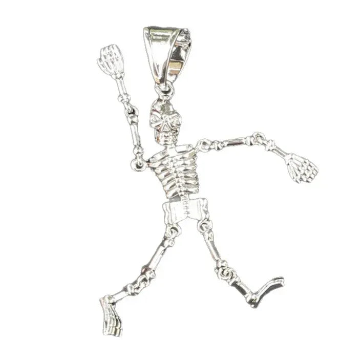 Dark Gothic Skeleton Pendant | Men's Real Copper Skull Necklace - CaratixJewelry