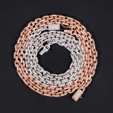 5.2mm Moissanite Cuban Link Chain – 925 Sterling Silver Iced-Out Hip Hop Necklace with Box Clasp - CaratixJewelry