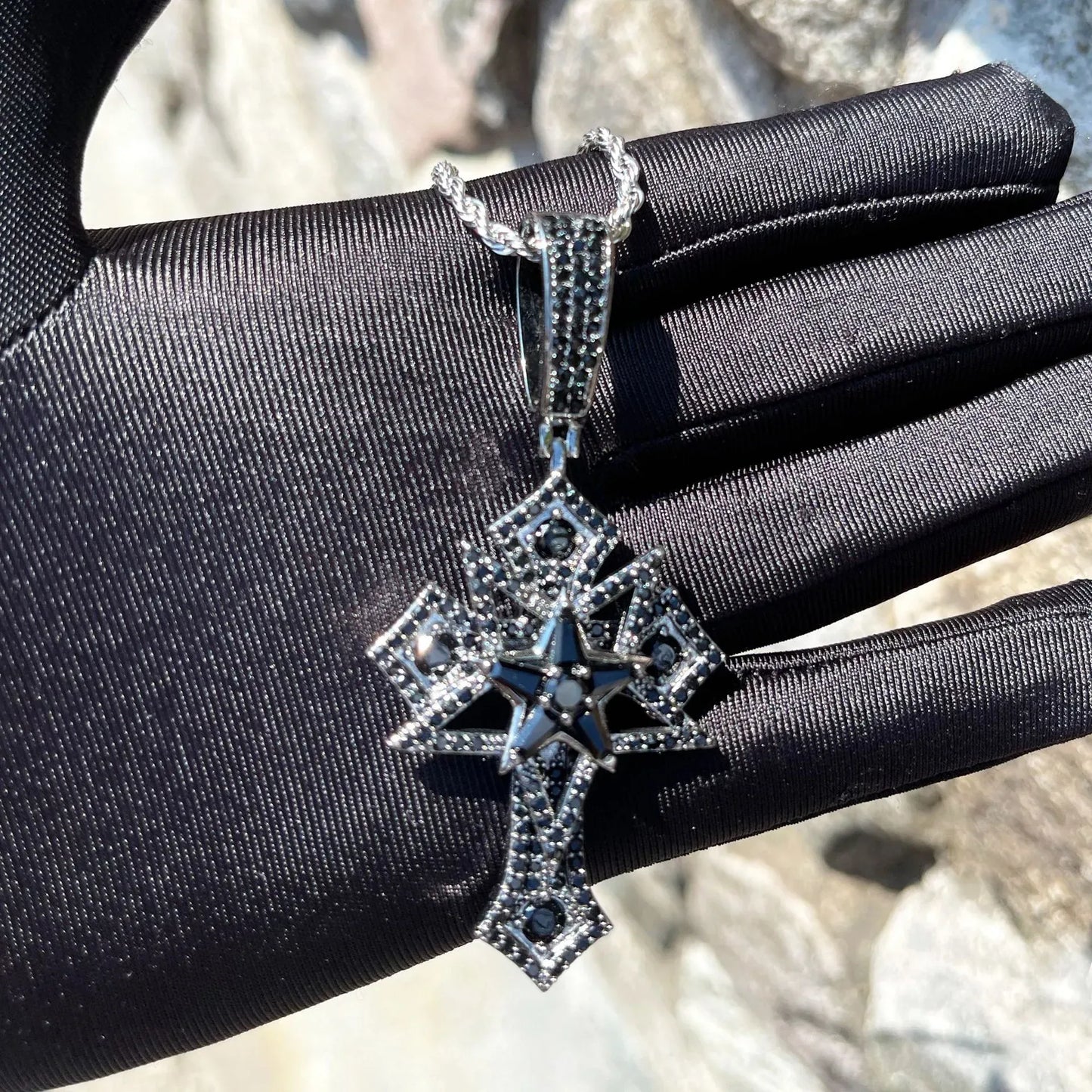 Men's Opium Style Gothic Necklace | Y2K Punk Grunge Jewelry | Caratix - CaratixJewelry