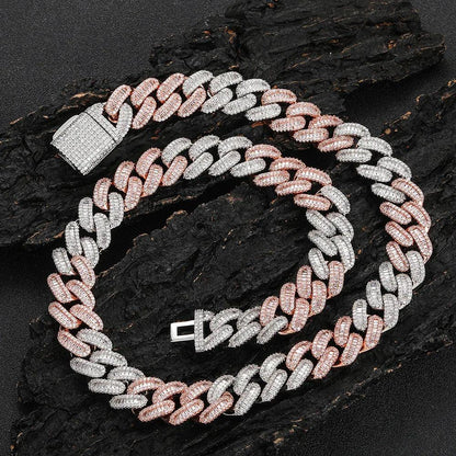 Custom 15mm Flip-Top Clasp Cuban Chain Necklace - CaratixJewelry