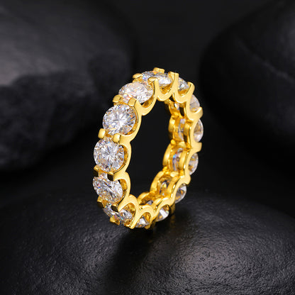 Oval Moissanite Ring S925 Silver Iced Out Hip Hop | Caratix