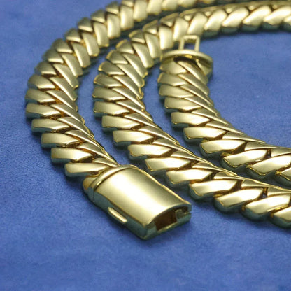 Custom 12mm Polished Cuban Chain Necklace for Men | Trendy Hip Hop Jewelry – Caratix Jewelry - CaratixJewelry