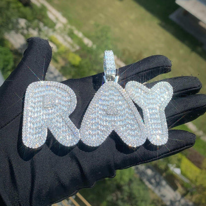 Custom Letter & Number Pendant | DIY Hip Hop Iced Out Personalized Necklace - CaratixJewelry