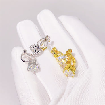 1ct Moissanite Solitaire Earrings S925 Silver | D Color VVS1 Diamond Tester Proven | Caratix