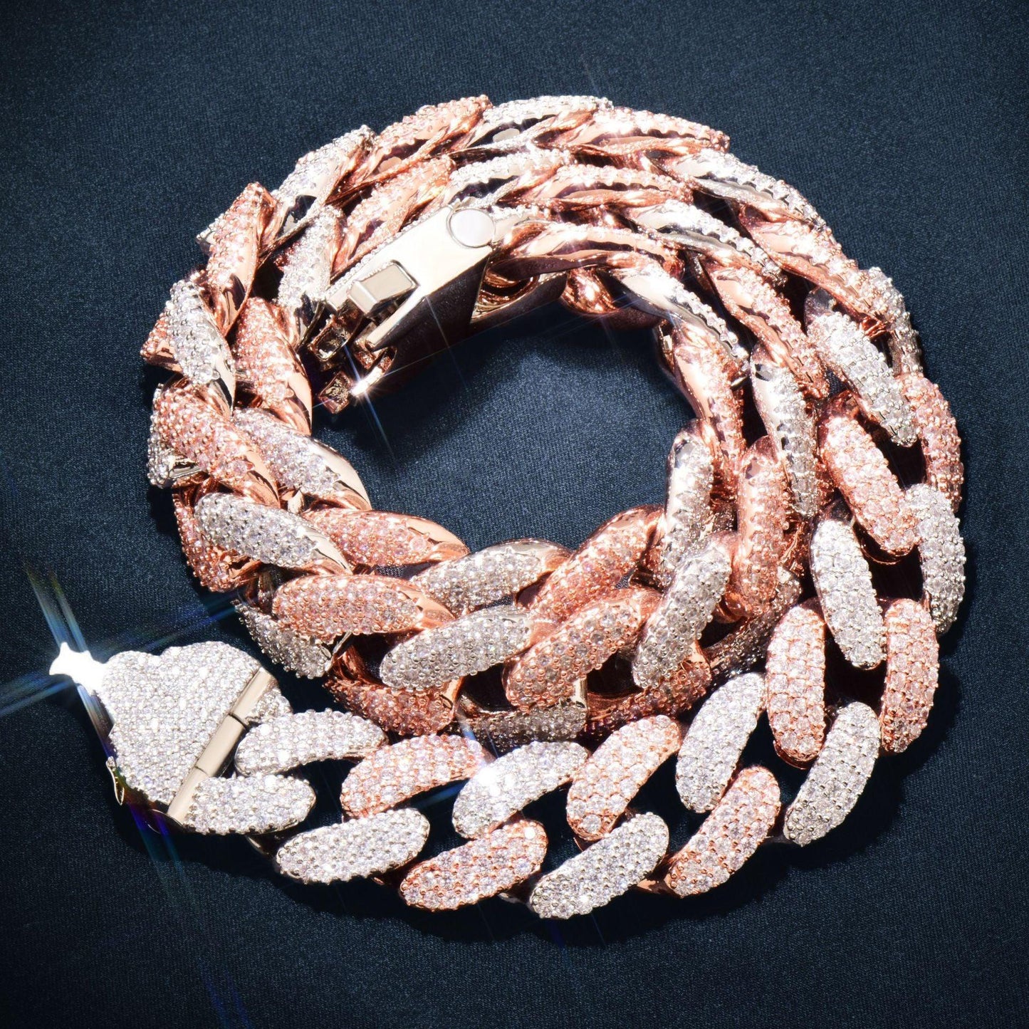 18mm Iced Out Gold Cuban Chain Necklace - CaratixJewelry