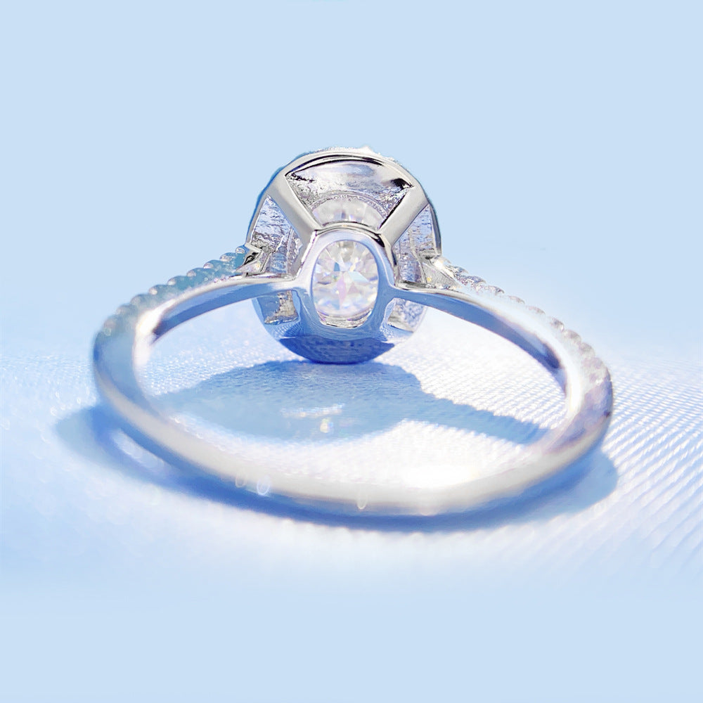 2026 Summer New S925 Silver 2ct Oval Moissanite Ring | Oval Cut D Color VVS1 | Caratix