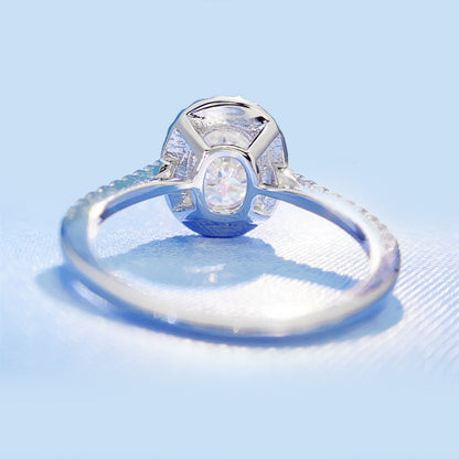 2026 Summer New S925 Silver 2ct Oval Moissanite Ring | Oval Cut D Color VVS1 | Caratix
