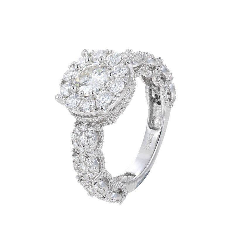 Emerald Cut Moissanite Ring S925 Silver Hip Hop | Caratix