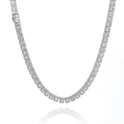 Triple-Row Moissanite Bubble Cuban Link Chain – Custom S925 Sterling Silver Iced-Out Hip Hop Men’s Luxury Streetwear Necklace - CaratixJewelry