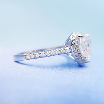2 Carat Heart Cut Moissanite Ring | S925 Sterling Silver Solitaire Ring | Caratix