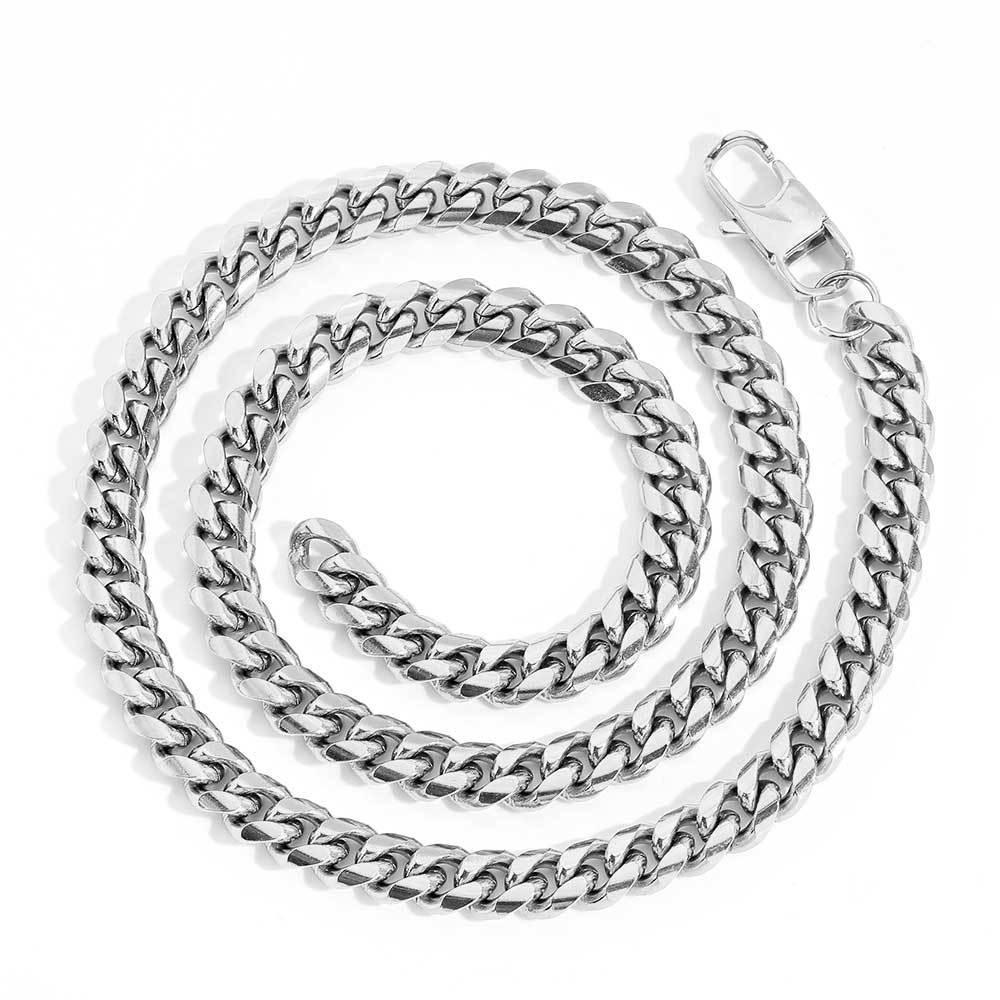 Rounded Tight Cuban Chain Necklace Stainless Steel for Men | Caratix Jewelry - CaratixJewelry