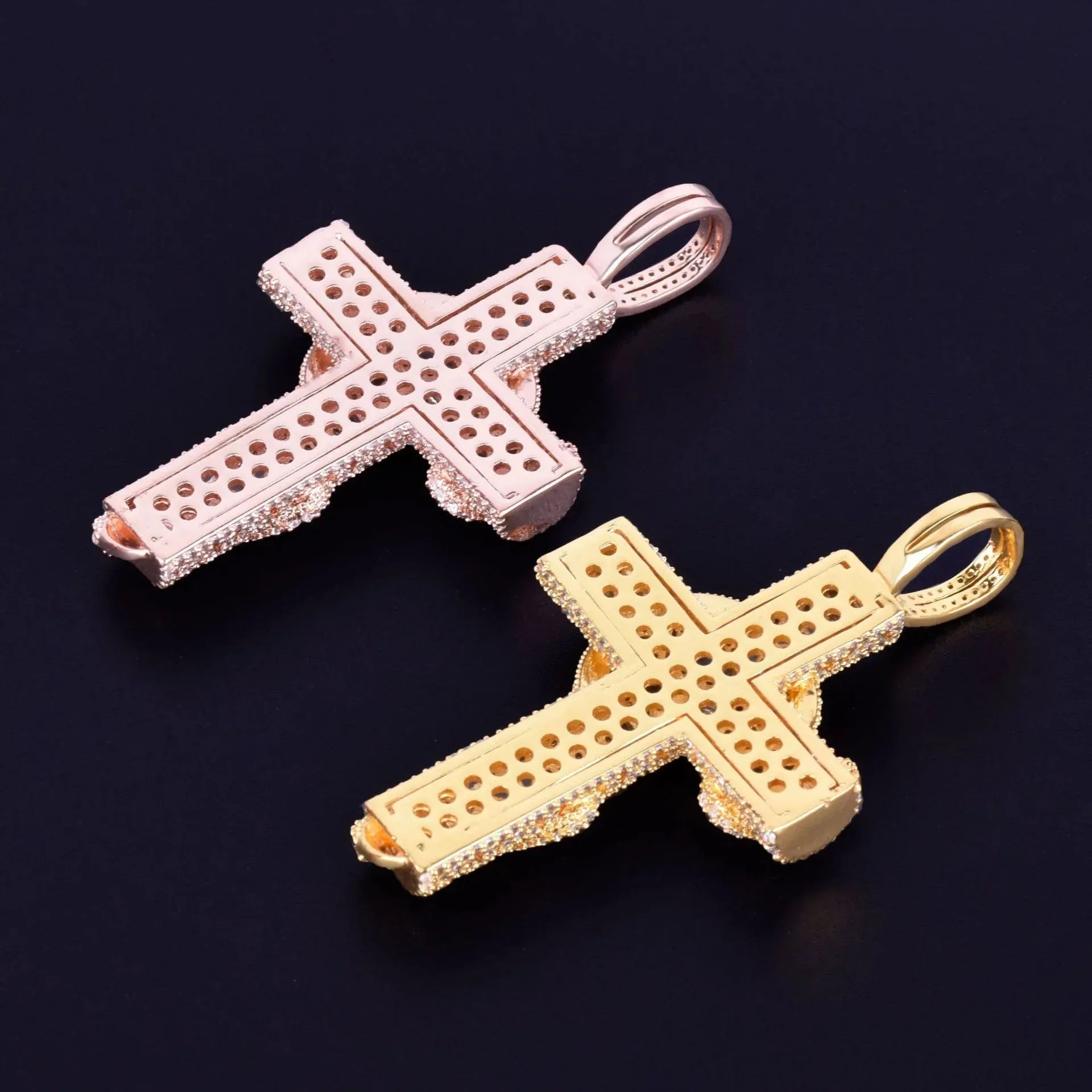 Iced Out Snake Wrapped Cross Pendant | Men's 3D Serpent Crucifix Necklace | Premium Copper CZ Gothic Jewelry | Venom & Faith Bling | Caratix - CaratixJewelry
