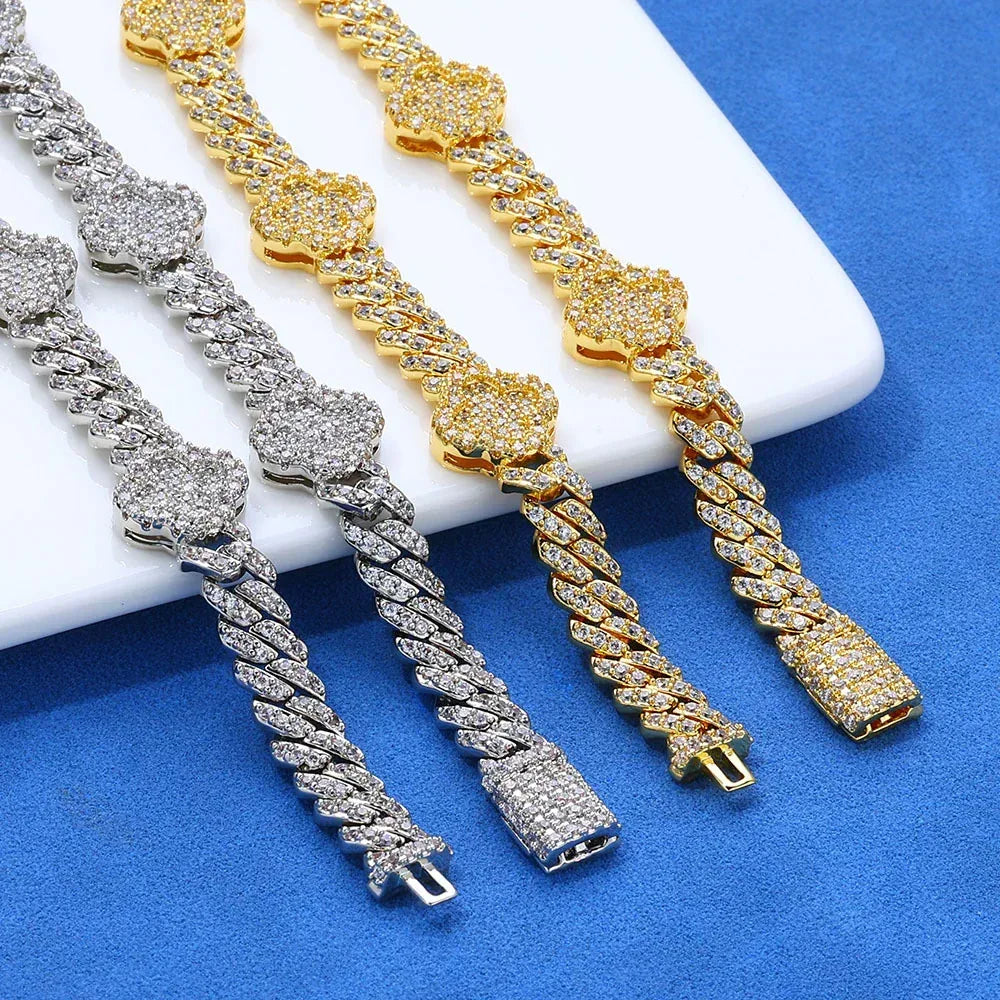 Custom 6mm Cuban Chain Bracelet with Zircon Stones for Men | Luxury Hip Hop Jewelry – Caratix Jewelry - CaratixJewelry