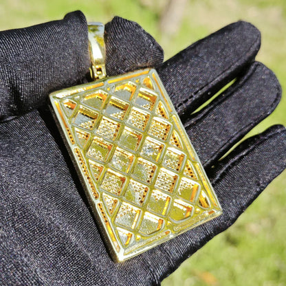 Iced Out Letter Dog Tag Pendant Necklace – Hip Hop CZ Streetwear Jewelry - CaratixJewelry
