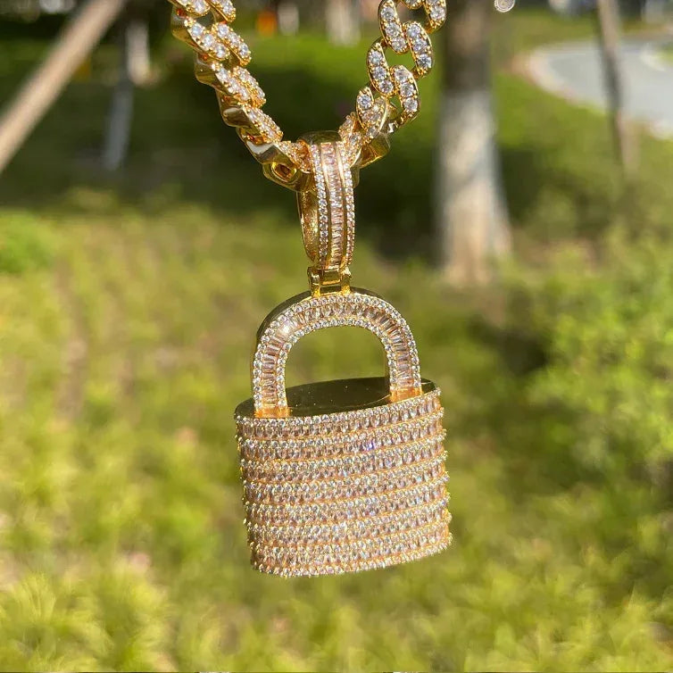 Unisex "Sweet & Cool" Lock Necklace | Premium Copper CZ Minimalist Jewelry - CaratixJewelry