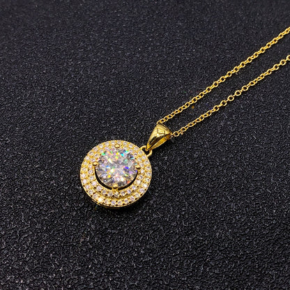 2 Carat D-Color Moissanite Necklace | S925 Sterling Silver Solitaire Pendant | Caratix