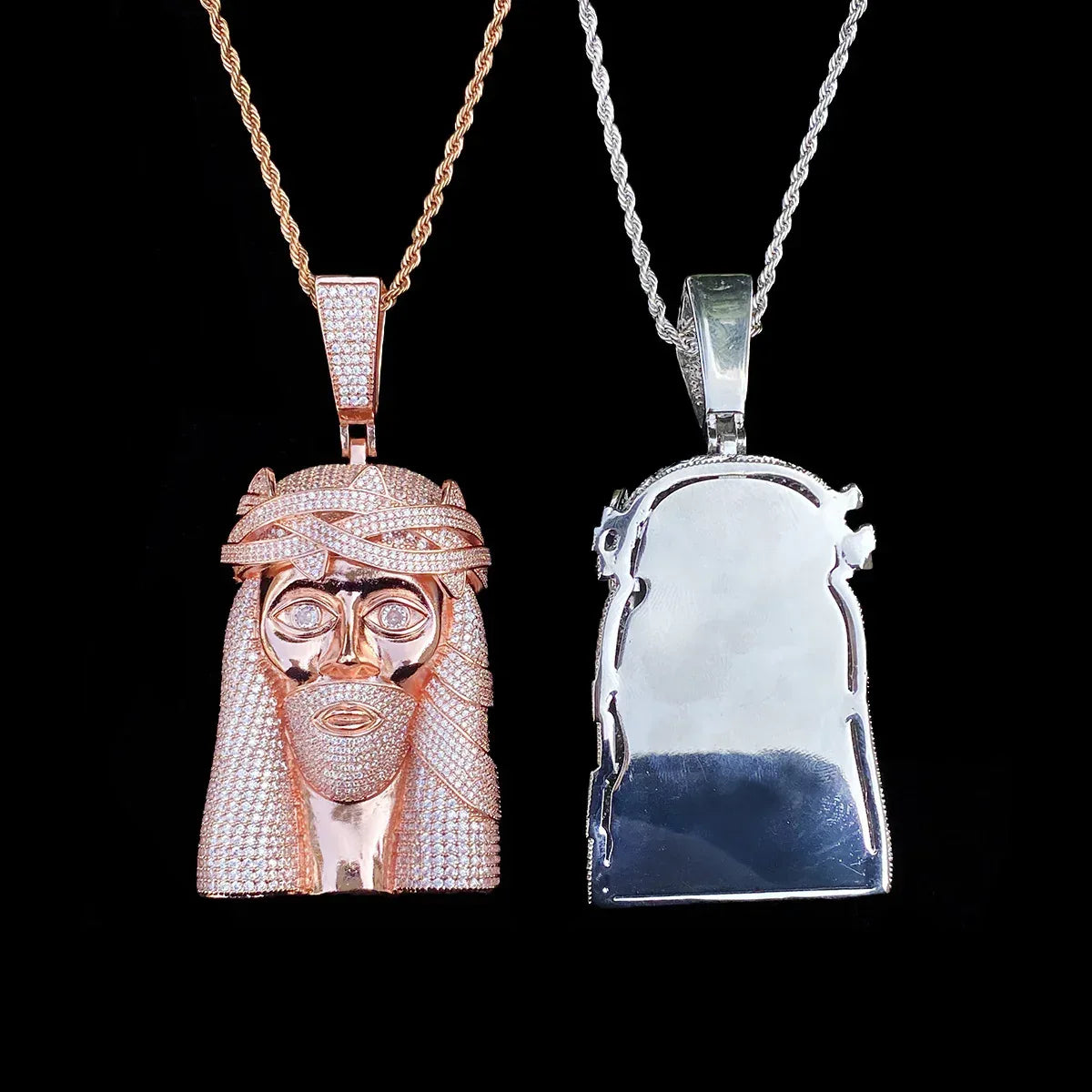 Iced Out "Street Sage" Old Man Pendant | Men's Micro Pave CZ "Godfather" Necklace - CaratixJewelry