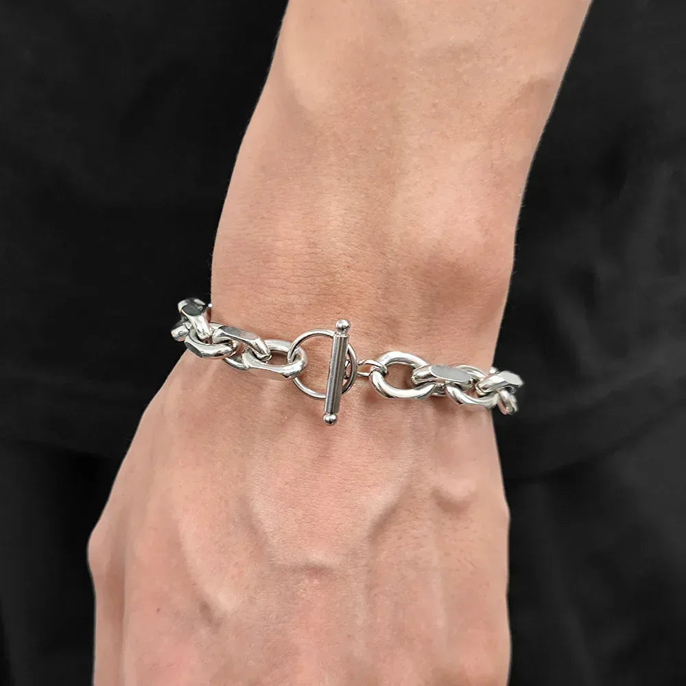Stainless Steel Cross O Chain Necklace Bracelet Hip Hop Jewelry | Caratix Jewelry - CaratixJewelry