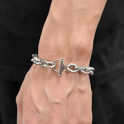 Stainless Steel Cross O Chain Necklace Bracelet Hip Hop Jewelry | Caratix Jewelry - CaratixJewelry