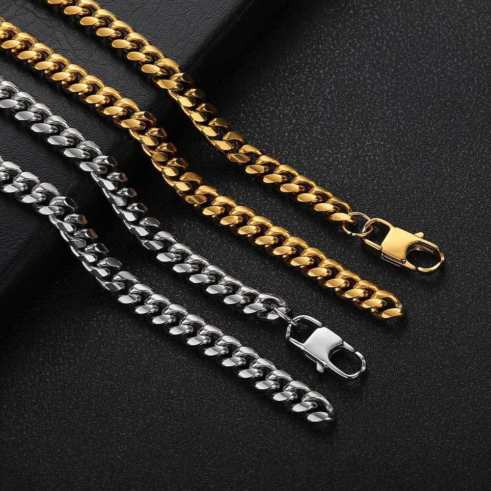 Rounded Cuban Chain Bracelet Stainless Steel for Men | Caratix Jewelry - CaratixJewelry