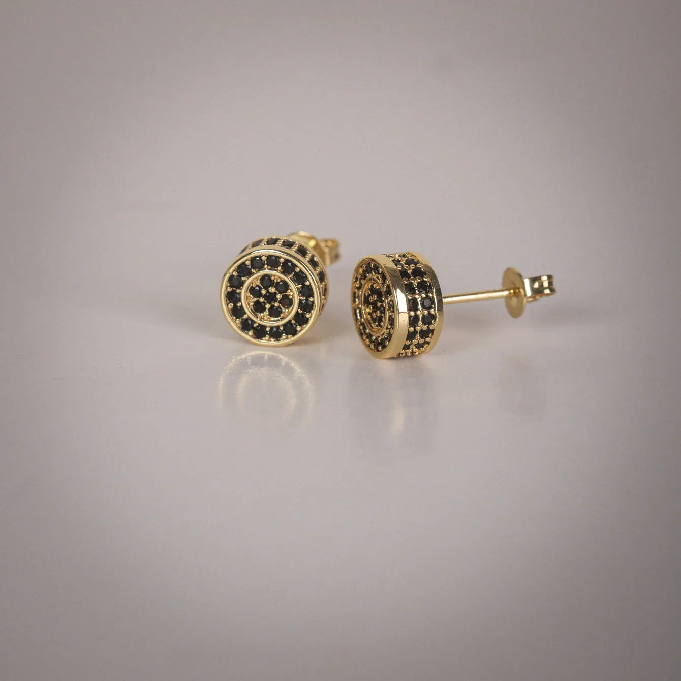 Iced Out Hip Hop Studs - Square & Round CZ Earrings for Men