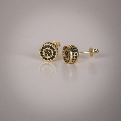Iced Out Hip Hop Studs - Square & Round CZ Earrings for Men