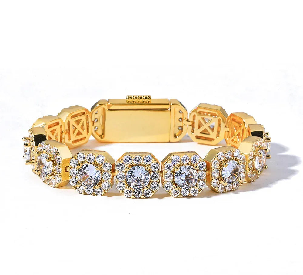 Iced Sugar Link Zircon Hip Hop Jewelry Bracelet for Men | Caratix Jewelry - CaratixJewelry