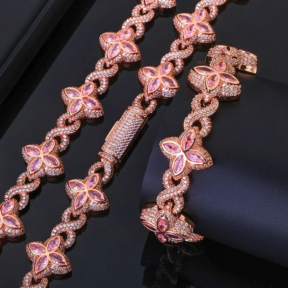 Zircon Infinity Cuban Chain Necklace for Men Choker Style | Caratix Jewelry - CaratixJewelry