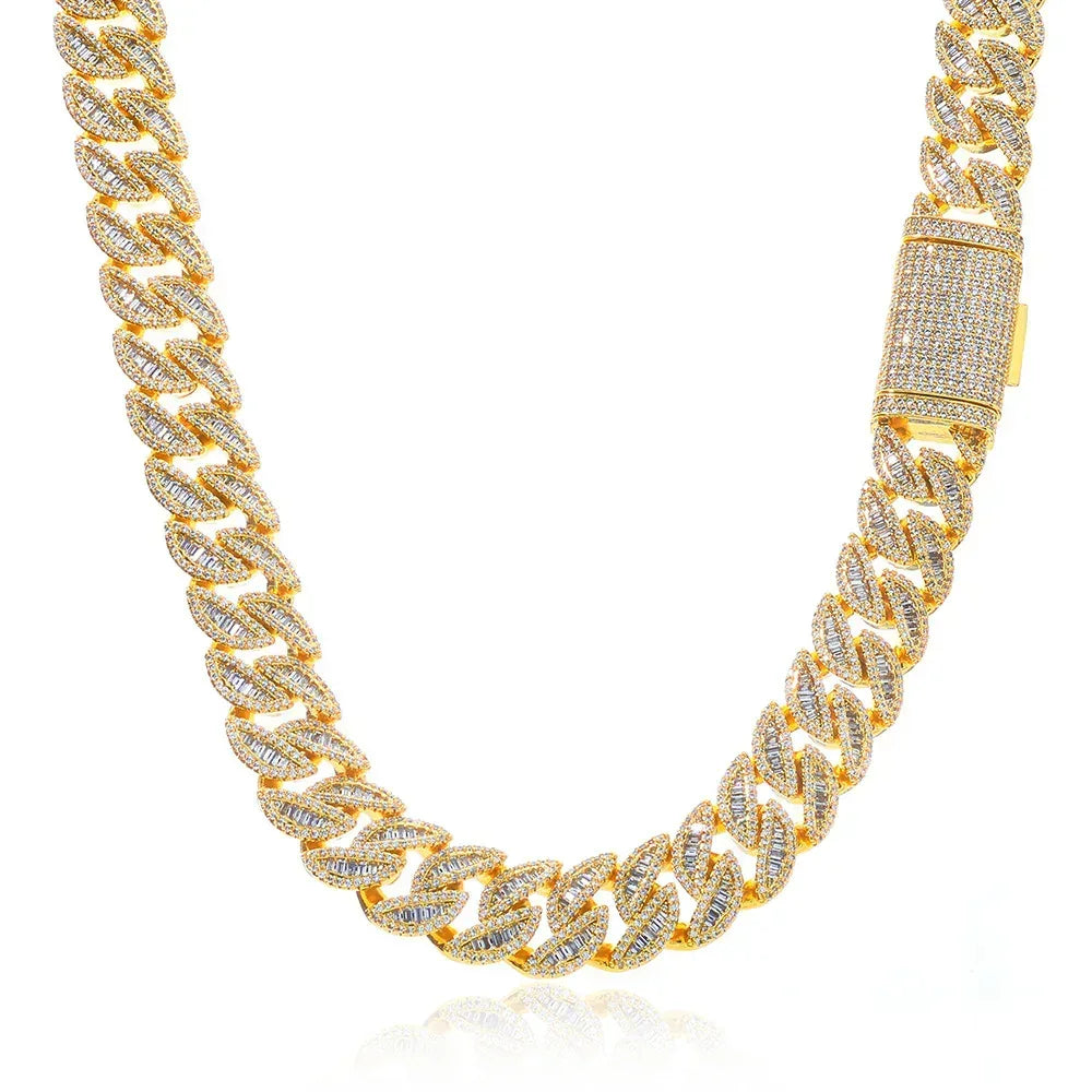20mm T-Cut Moissanite Cuban Link Chain – Custom S925 Sterling Silver Iced-Out Hip Hop Men’s Streetwear Necklace - CaratixJewelry