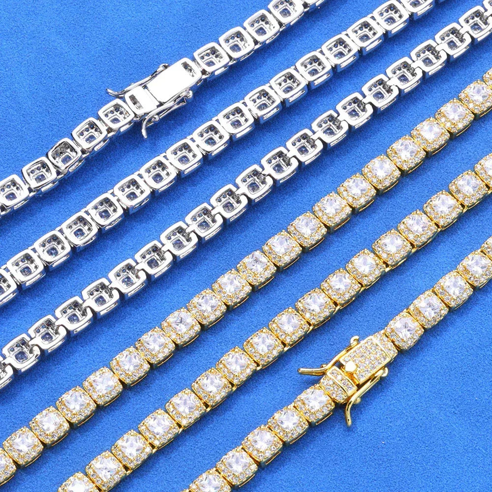 Ice Cube Moissanite Chain – Unique S925 Sterling Silver Iced-Out Hip Hop Men’s Luxury Streetwear Necklace - CaratixJewelry