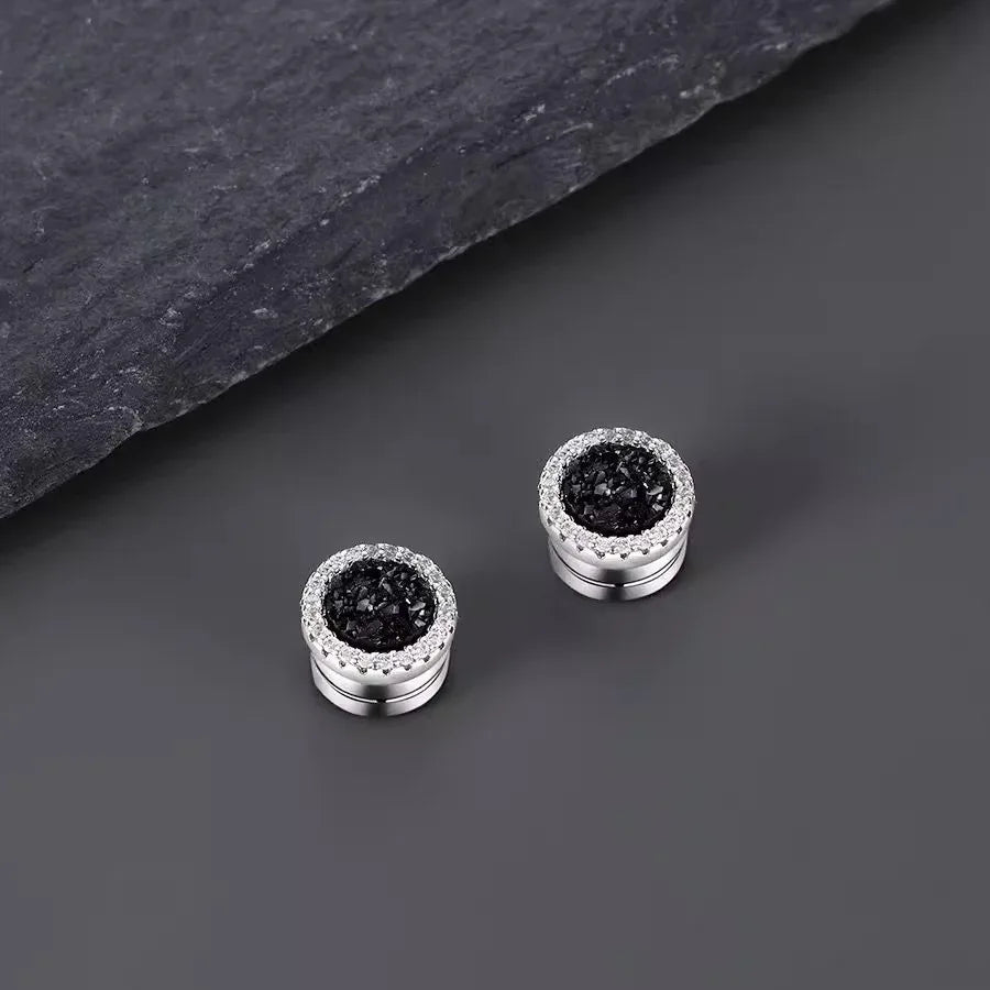Premium Mens Sparkling Magnetic Studs - Sleek Minimalist Style