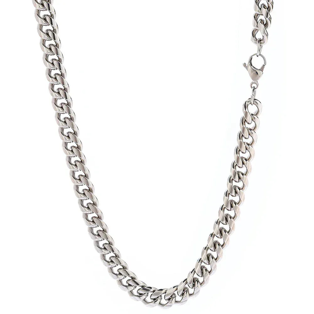 Rounded Cuban Chain Necklace with Lobster Clasp 18K Gold Plated for Men | Caratix Jewelry - CaratixJewelry