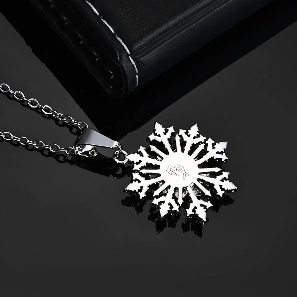 Rose Snowflake Pendant Necklace Zircon Hip Hop Jewelry for Women | Caratix Jewelry - CaratixJewelry