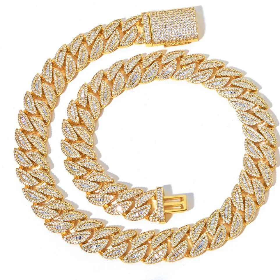 20mm T-Cut Moissanite Cuban Link Chain – Custom S925 Sterling Silver Iced-Out Hip Hop Men’s Streetwear Necklace - CaratixJewelry