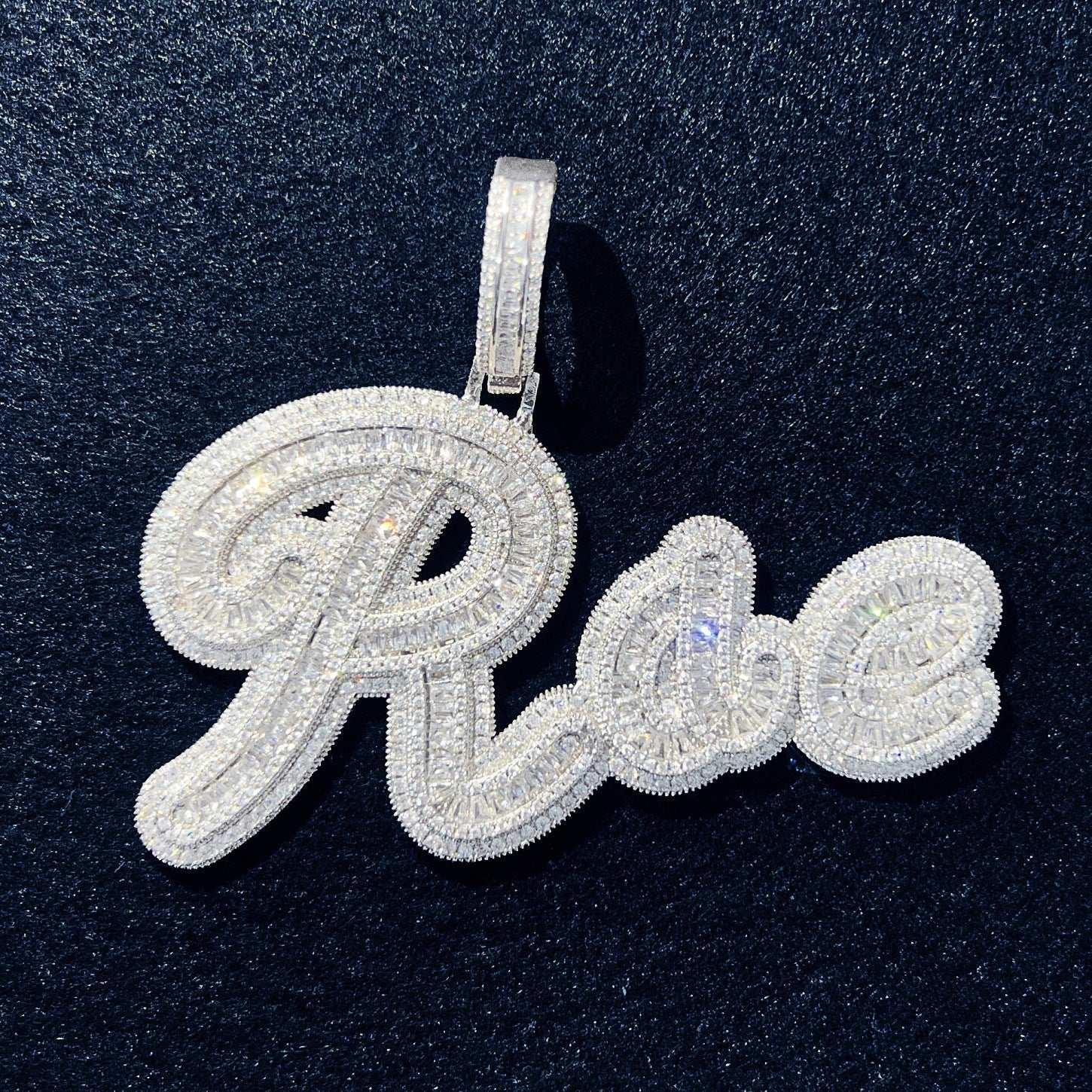 Iced Out Letter Pendant | Hip Hop CZ Alphabet Custom Necklace for Men & Women - CaratixJewelry