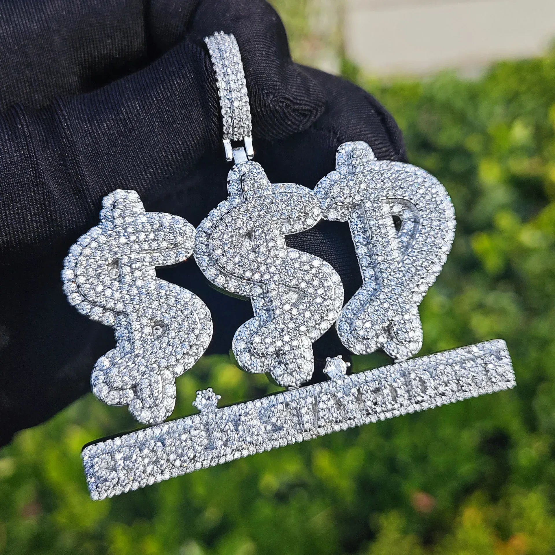Iced Out Letter Pendant Necklace – Hip Hop CZ Initial Jewelry for Men & Women - CaratixJewelry