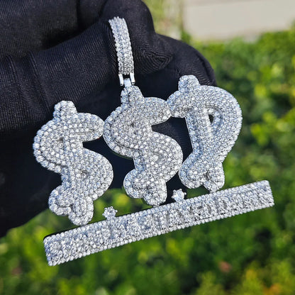 Iced Out Letter Pendant Necklace – Hip Hop CZ Initial Jewelry for Men & Women - CaratixJewelry