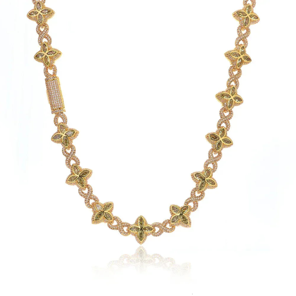Zircon Infinity Cuban Chain Necklace for Men Choker Style | Caratix Jewelry - CaratixJewelry