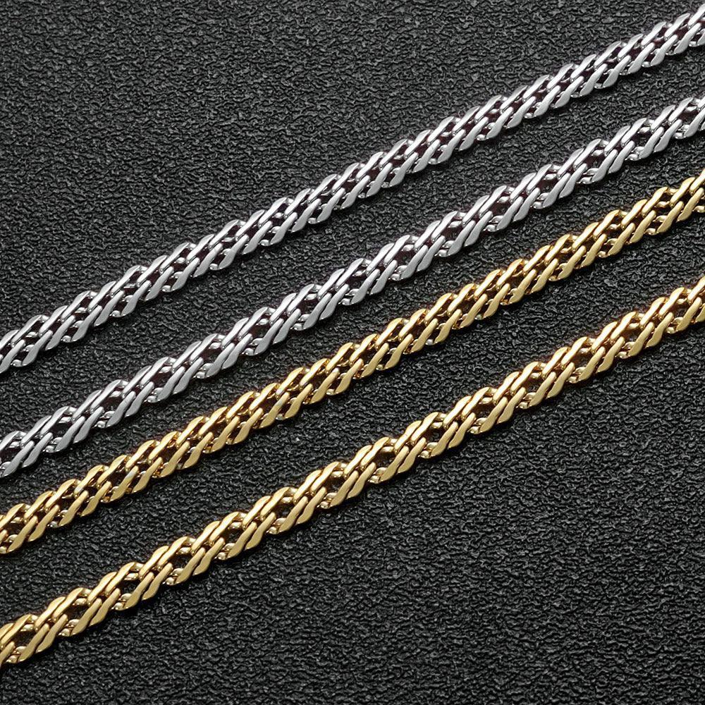 Custom 4mm Stainless Steel Keel Chain Hip Hop Jewelry for Men | Caratix - CaratixJewelry