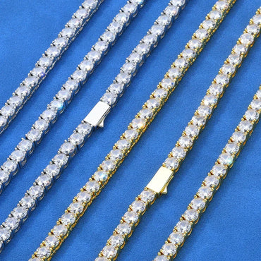 Tennis Chain Zircon Hip Hop Necklace Rapper Iced Out Chain Style for Men | Caratix Jewelry - CaratixJewelry