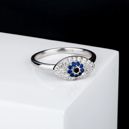S925 Sterling Silver All-Seeing Eye Ring | Iced Out Hip Hop Band | Caratix
