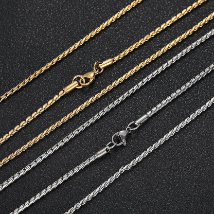 Stainless Steel Snake Chain Minimal Rapper Chain Necklace for Men | Caratix Jewelry - CaratixJewelry