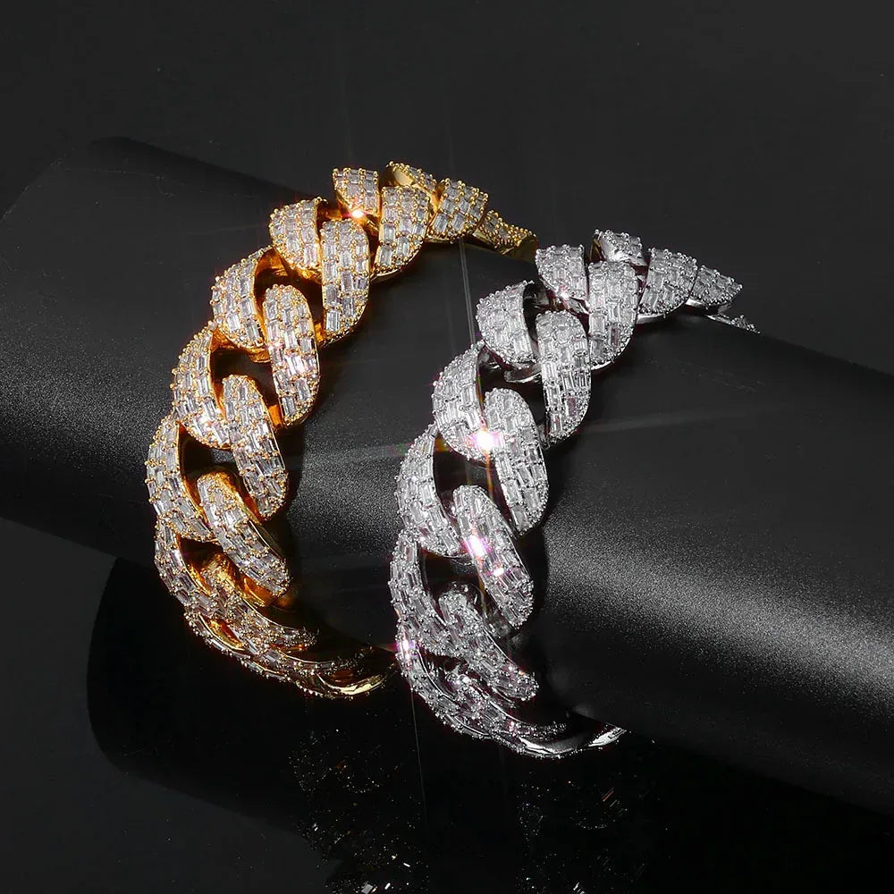 20mm Bubble Cuban Chain Necklace Zircon Hip Hop Jewelry - CaratixJewelry