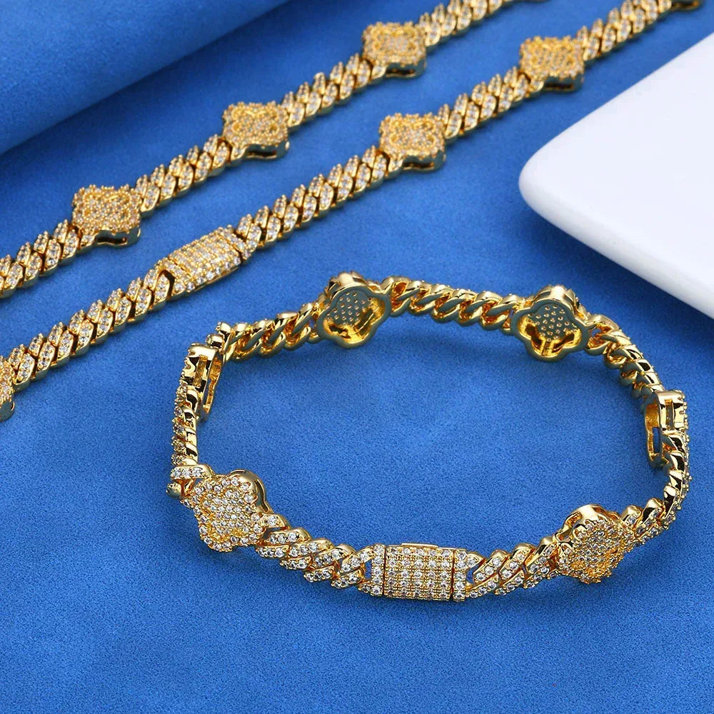 Custom 6mm Cuban Chain Bracelet with Zircon Stones for Men | Luxury Hip Hop Jewelry – Caratix Jewelry - CaratixJewelry