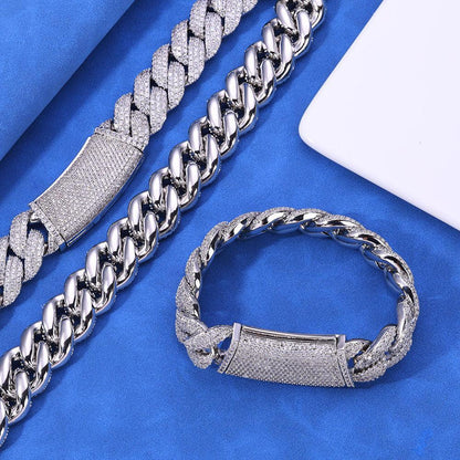 18mm Triple Row Bubble Iced Out Cuban Bracelet Hip Hop Jewelry | Caratix Jewelry - CaratixJewelry