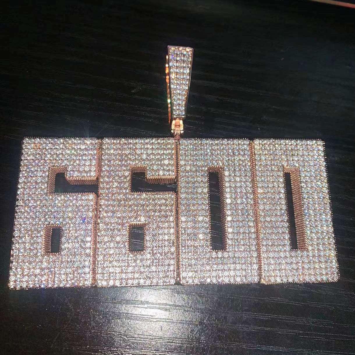 Iced Out Letter Pendant | DIY CZ Initial Hip Hop Necklace for Trendy Streetwear - CaratixJewelry