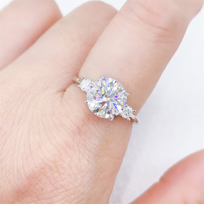 2026 Summer New S925 Silver 3ct Moissanite Ring | 3 Carat D Color VVS1 Solitaire | Caratix