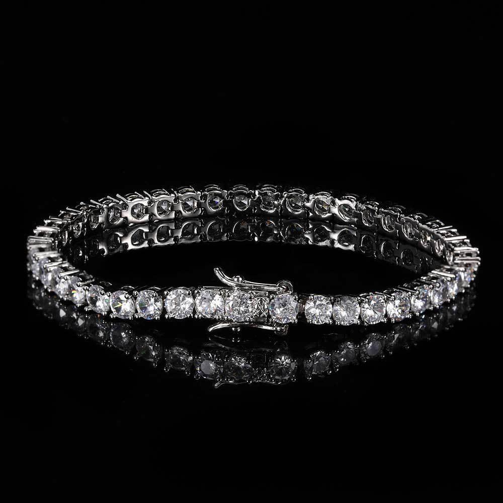 Tennis Chain Zircon Bracelet Copper Plated 18K Gold Hip Hop Jewelry for Men | Caratix Jewelry - CaratixJewelry