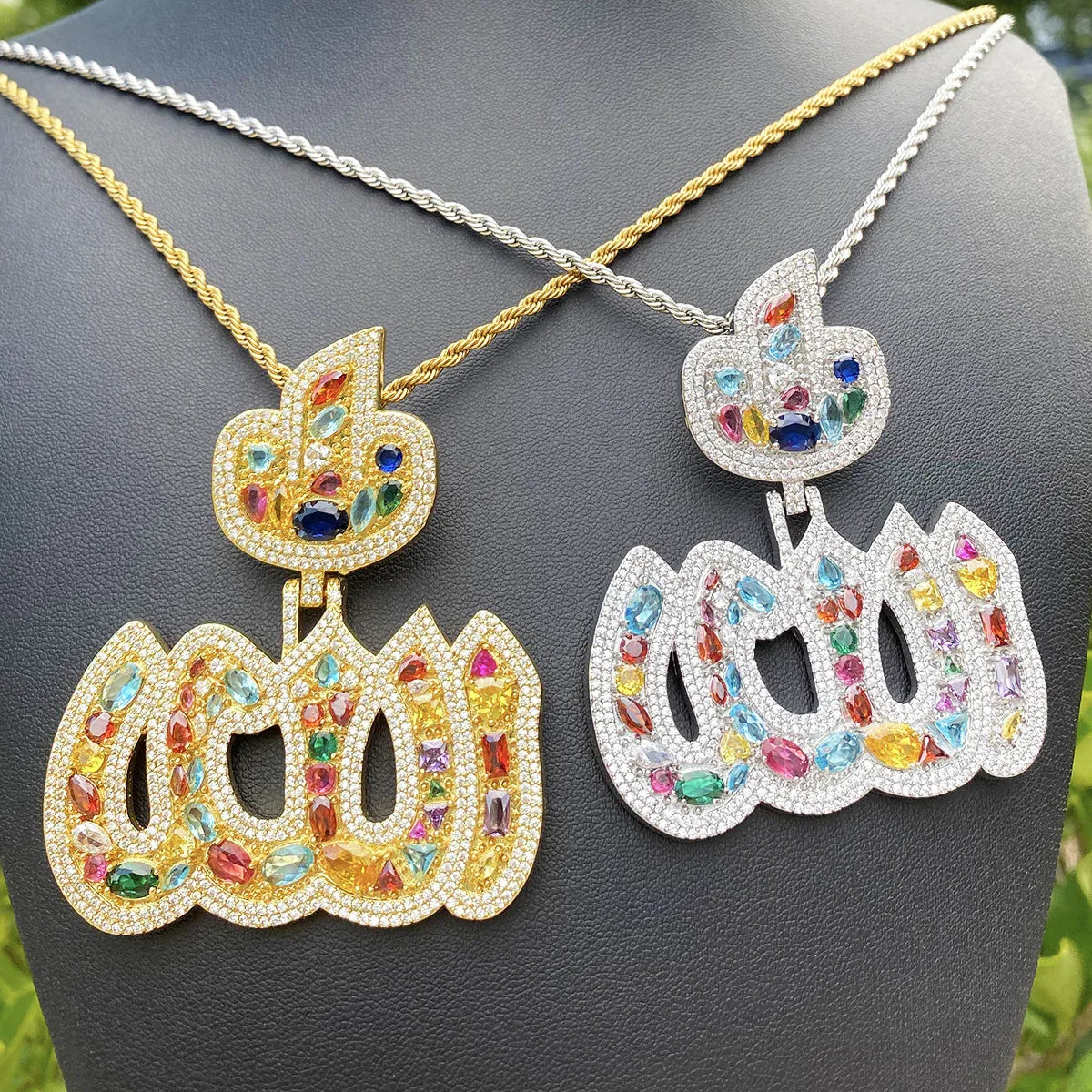 VVS Moissanite Hip Hop Pendant | Passes Tester | Men's Multicolor Iced Out Necklace - CaratixJewelry