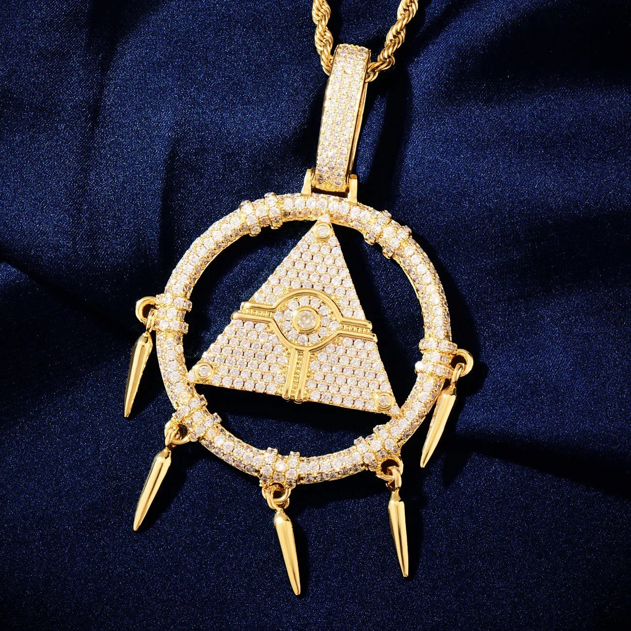 Iced Out Dream Catcher Pendant Necklace – Hip Hop CZ Streetwear Jewelry for Trendsetters - CaratixJewelry